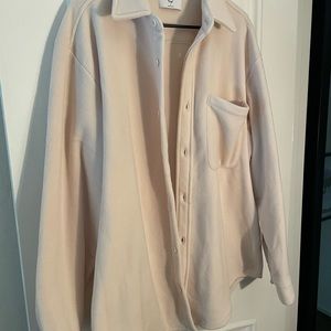 Aritzia- TNA polar button up- color- Sand White